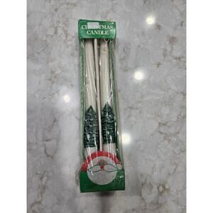 Vintage 2 Tapered 10" Christmas Candles NIP Holiday Decoration Tree